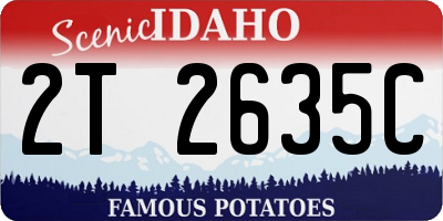 ID license plate 2T2635C