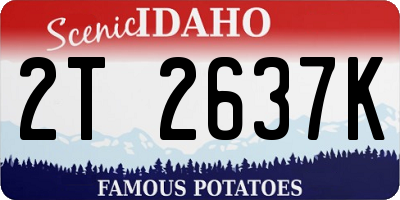 ID license plate 2T2637K