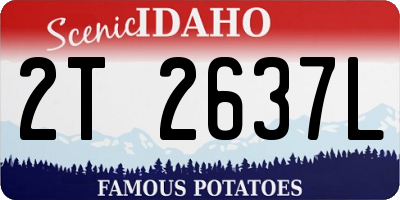ID license plate 2T2637L