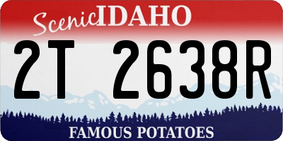 ID license plate 2T2638R