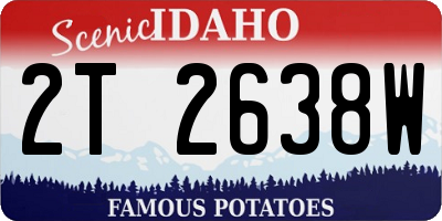 ID license plate 2T2638W