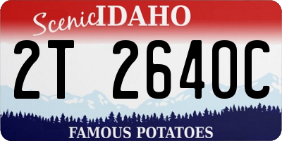 ID license plate 2T2640C
