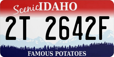 ID license plate 2T2642F