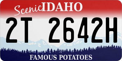 ID license plate 2T2642H
