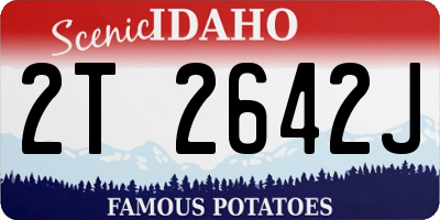 ID license plate 2T2642J