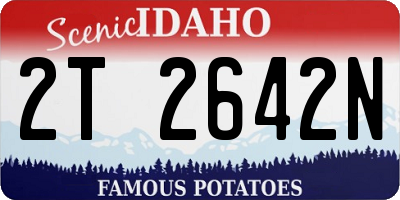 ID license plate 2T2642N