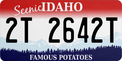 ID license plate 2T2642T