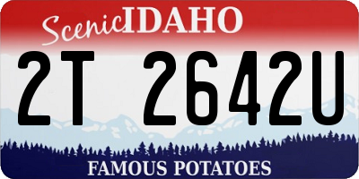 ID license plate 2T2642U