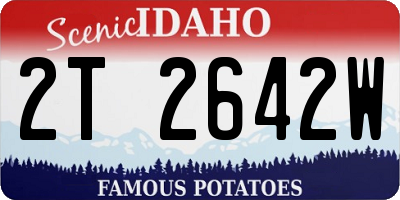 ID license plate 2T2642W