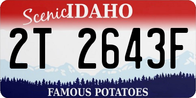 ID license plate 2T2643F