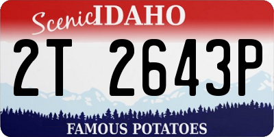 ID license plate 2T2643P