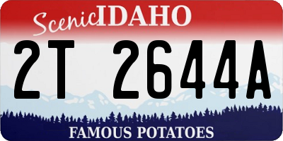 ID license plate 2T2644A