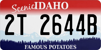 ID license plate 2T2644B
