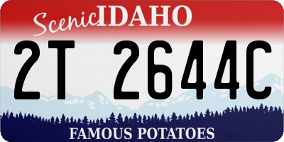ID license plate 2T2644C