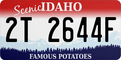 ID license plate 2T2644F