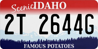 ID license plate 2T2644G