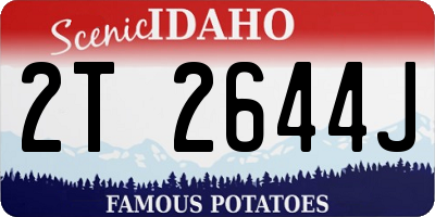 ID license plate 2T2644J