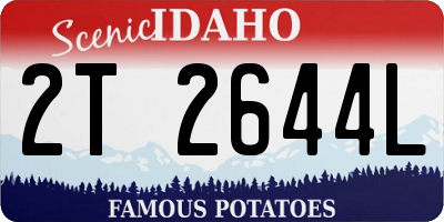ID license plate 2T2644L