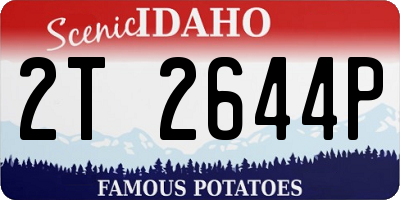 ID license plate 2T2644P