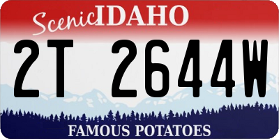 ID license plate 2T2644W