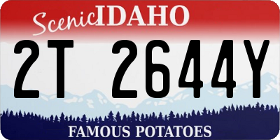 ID license plate 2T2644Y