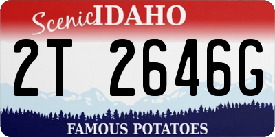 ID license plate 2T2646G
