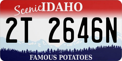 ID license plate 2T2646N