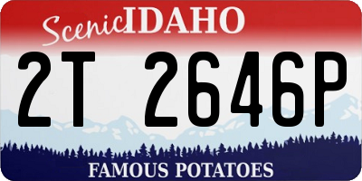 ID license plate 2T2646P