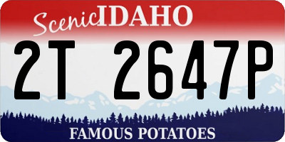 ID license plate 2T2647P