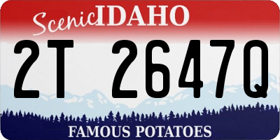 ID license plate 2T2647Q