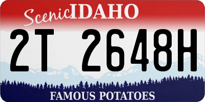 ID license plate 2T2648H