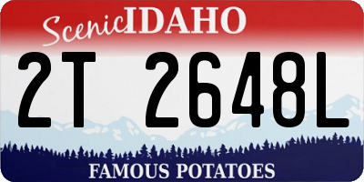 ID license plate 2T2648L