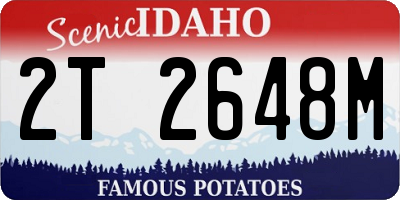 ID license plate 2T2648M
