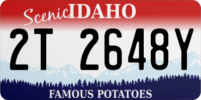 ID license plate 2T2648Y