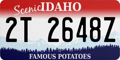 ID license plate 2T2648Z