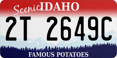 ID license plate 2T2649C