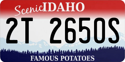 ID license plate 2T2650S