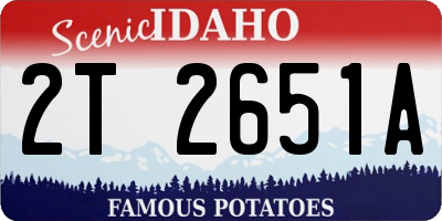 ID license plate 2T2651A
