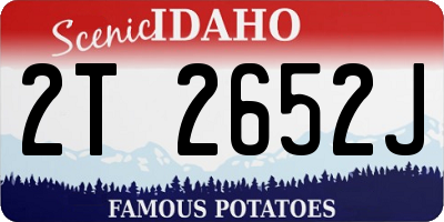 ID license plate 2T2652J