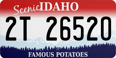 ID license plate 2T2652O