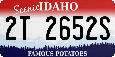 ID license plate 2T2652S