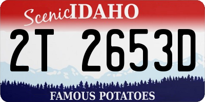 ID license plate 2T2653D