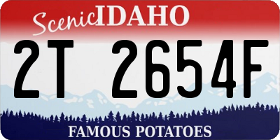 ID license plate 2T2654F