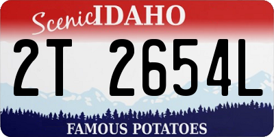 ID license plate 2T2654L