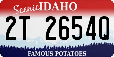 ID license plate 2T2654Q