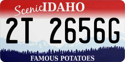 ID license plate 2T2656G