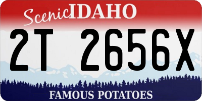 ID license plate 2T2656X