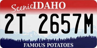 ID license plate 2T2657M