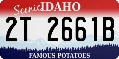 ID license plate 2T2661B