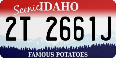 ID license plate 2T2661J